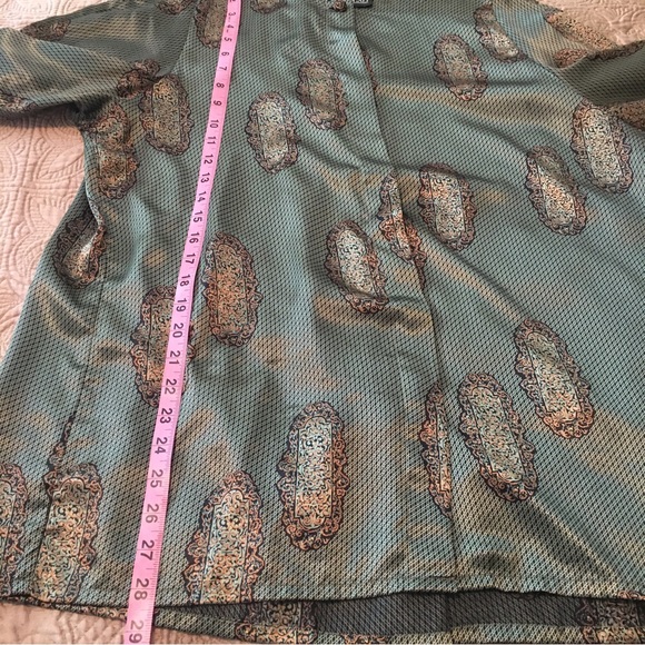 Vintage* (90’s) Della Roufogali blouse with matching scarf size 12 - Picture 10 of 12